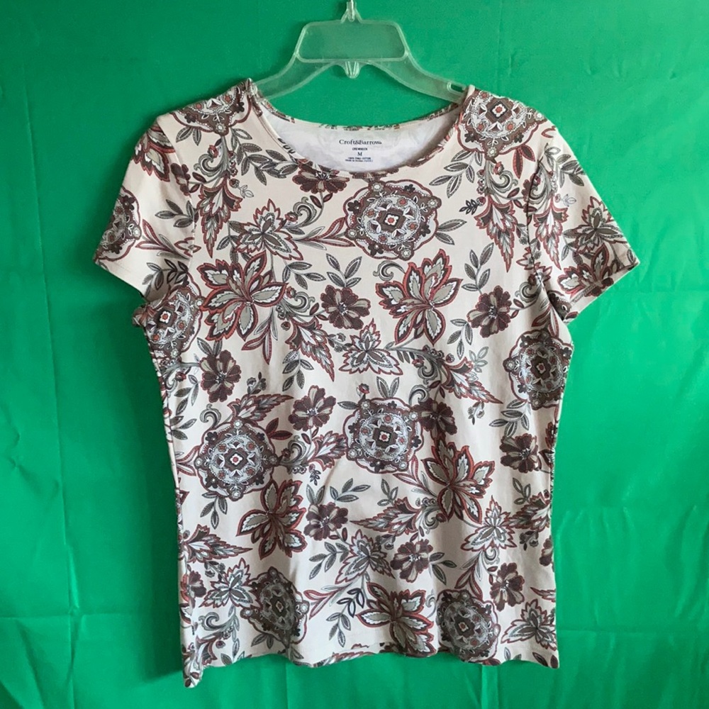 Patterned croft and barrow crewneck